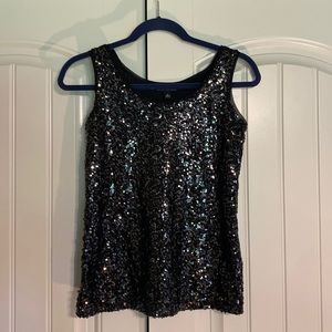 Sequin banana republic top